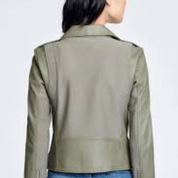 Rebecca Minkoff Grey Wes Moto Leather Jacket - Size S - Picture 10 of 11